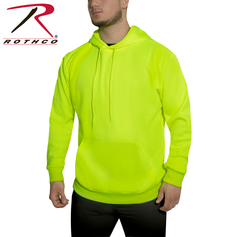 Rothco High-Vis Performance Hooded Sweatshirt - Safety Green