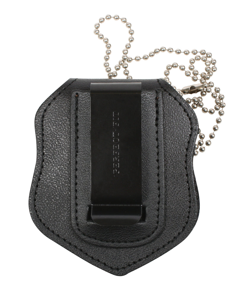 Rothco NYPD Style Leather Badge Holder With Clip