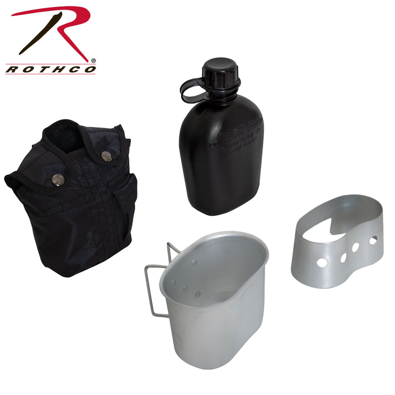 Rothco 4 Piece Canteen Kit With Cover, Aluminum Cup & Stove / Stand