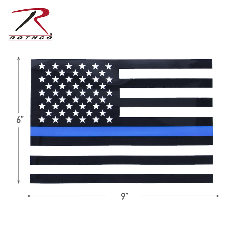 Rothco Transparent Thin Blue Line Flag Decal