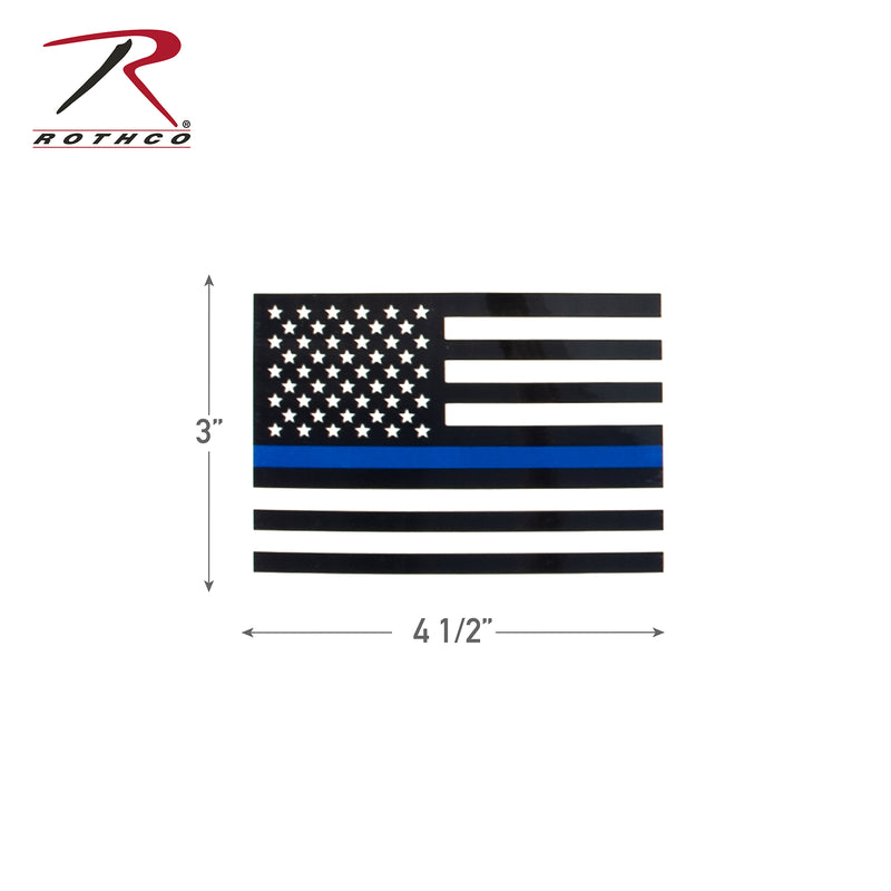 Rothco Transparent Thin Blue Line Flag Decal