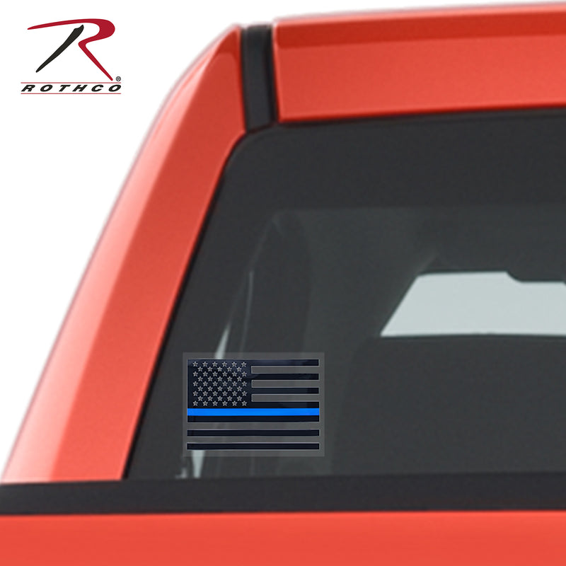 Rothco Transparent Thin Blue Line Flag Decal