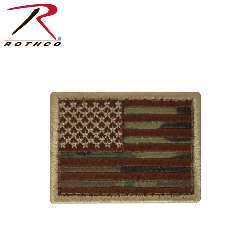 Rothco Mini US Flag Patch With Hook Back