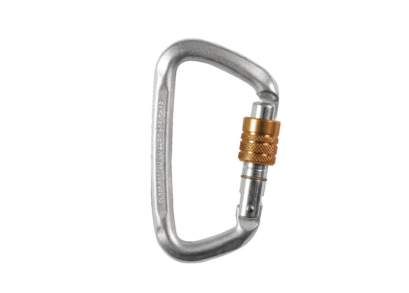 Hard Steel Modified D Key Screw Gate Carabiner