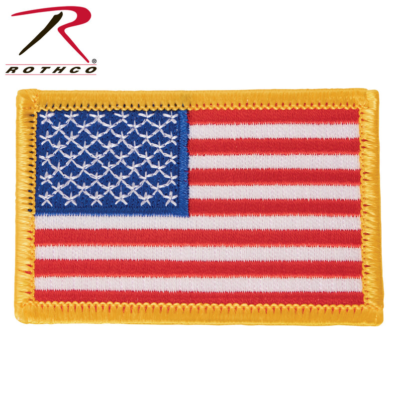 Rothco Iron On / Sew On Embroidered US Flag Patch