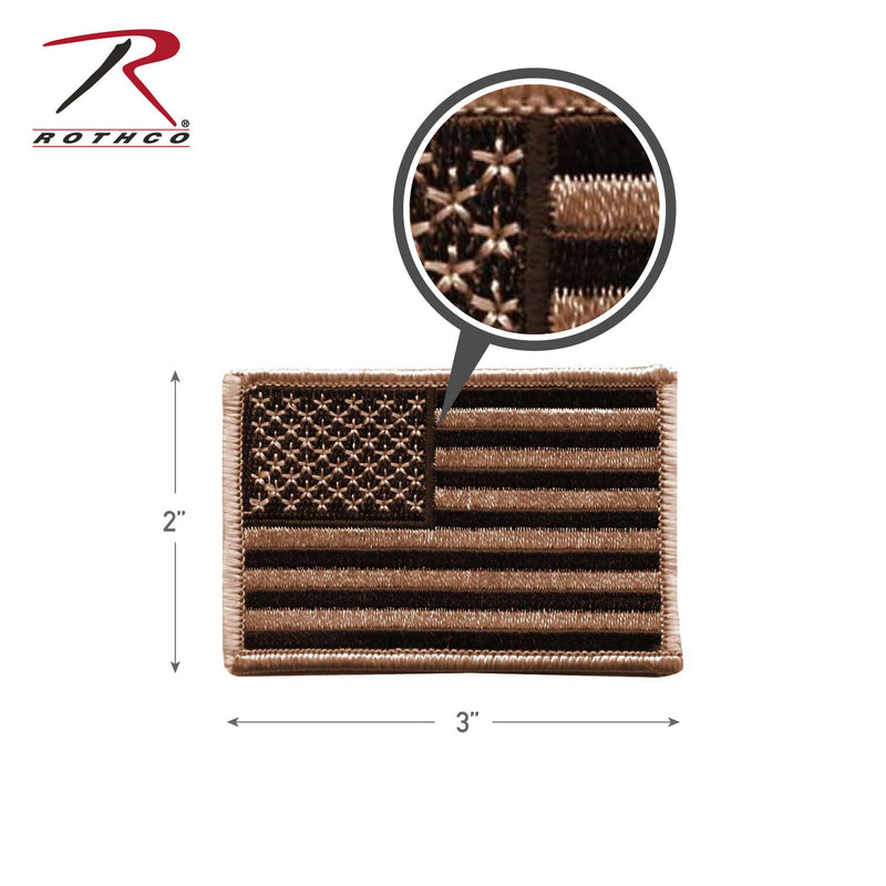 Rothco Iron On / Sew On Embroidered US Flag Patch