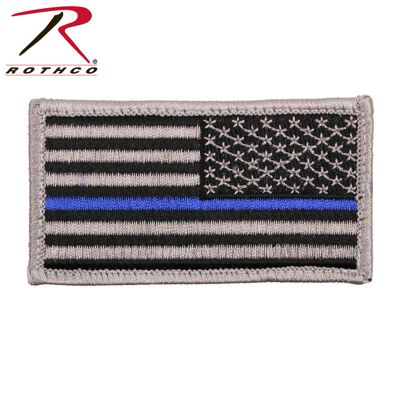 Rothco Thin Blue Line Police U.S. Flag Patch - Hook Back