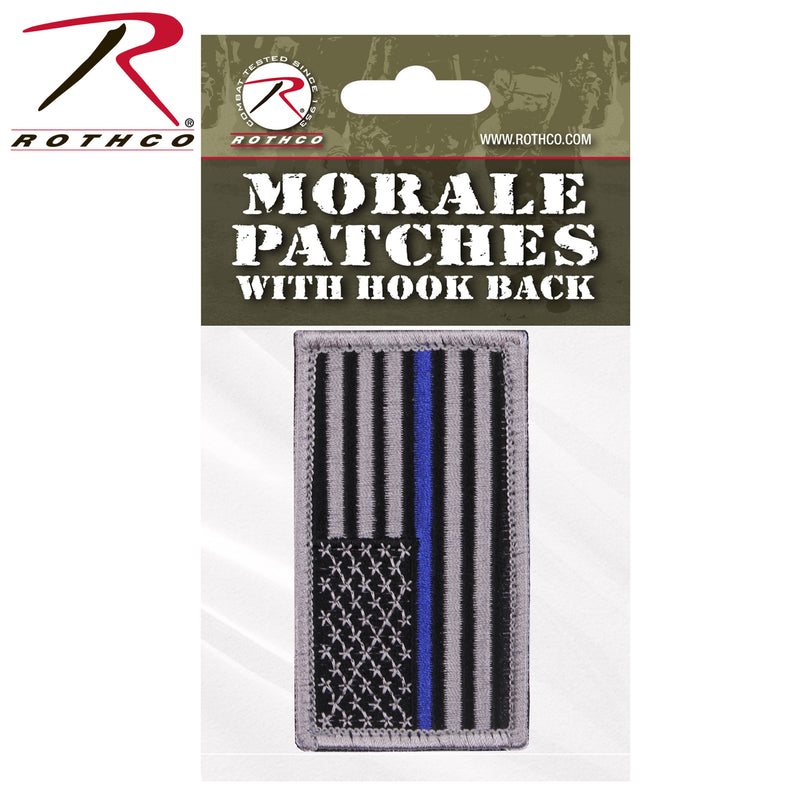 Rothco Thin Blue Line Police U.S. Flag Patch - Hook Back