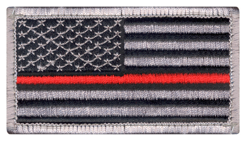 Rothco Thin Red Line US Flag Patch - Hook Back