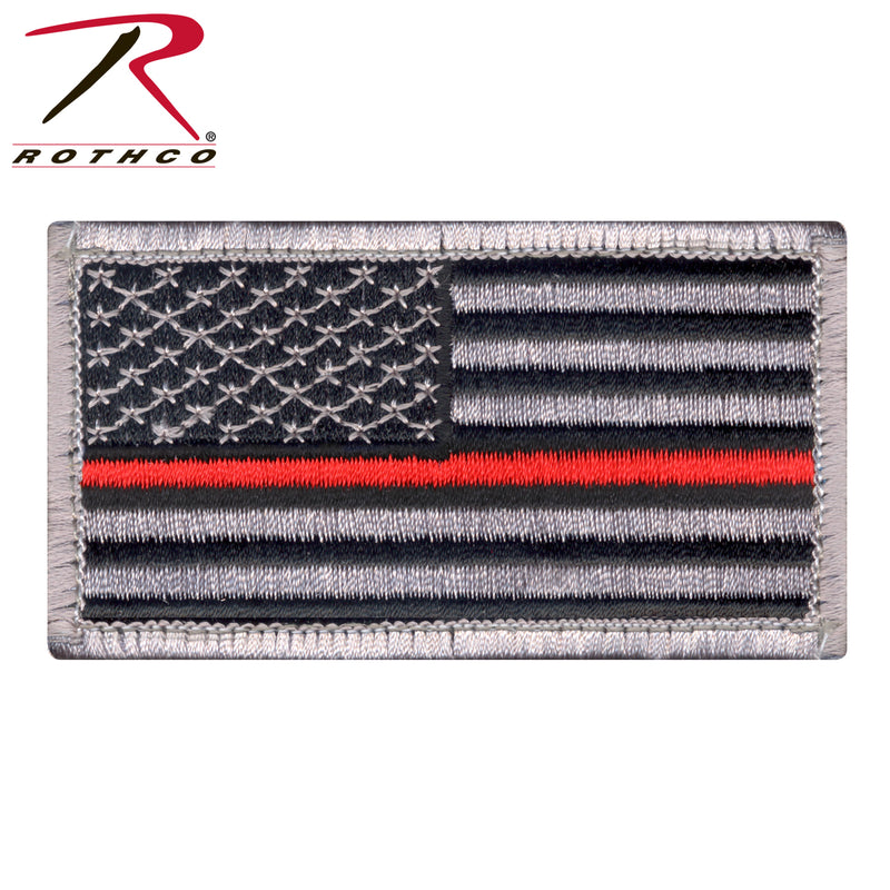 Rothco Thin Red Line US Flag Patch - Hook Back