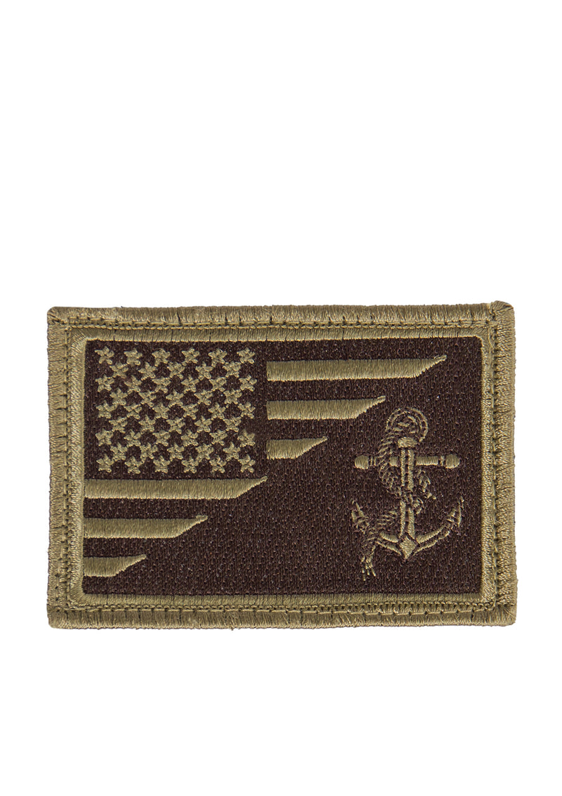 Rothco US Flag / USN Anchor Patch With Hook Back