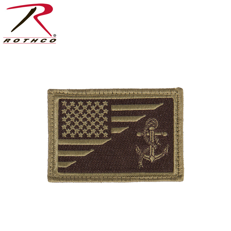 Rothco US Flag / USN Anchor Patch With Hook Back