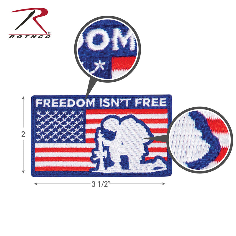 Rothco Freedom Isn't Free Patch With Hook Back