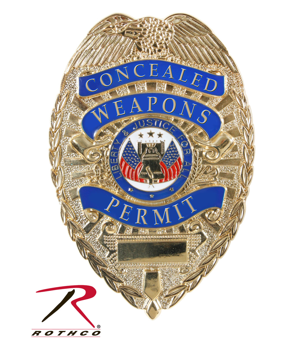 Rothco Deluxe "Concealed Weapons Permit" Badge