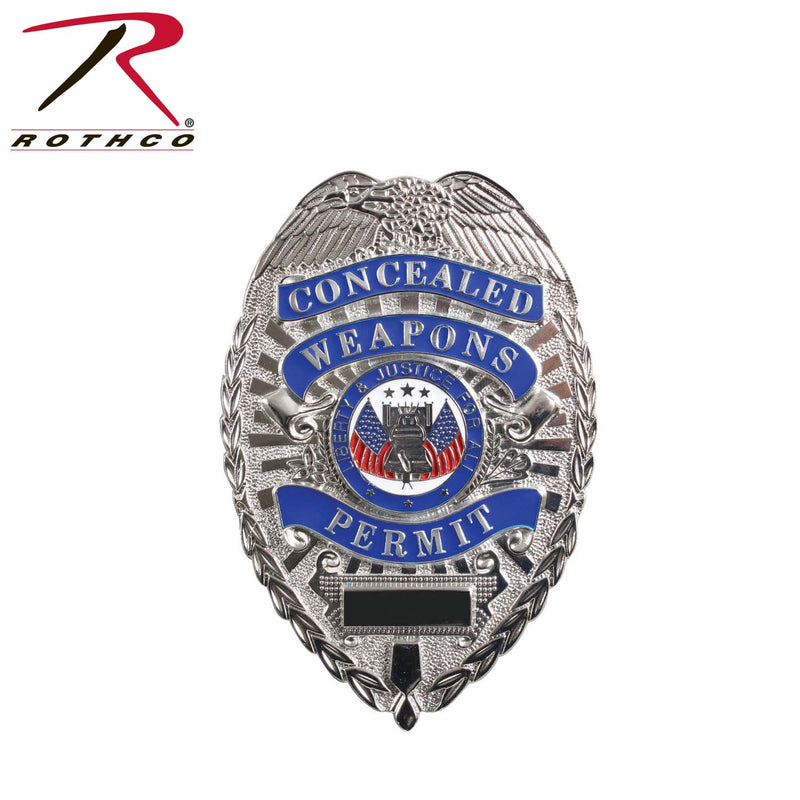 Rothco Deluxe "Concealed Weapons Permit" Badge