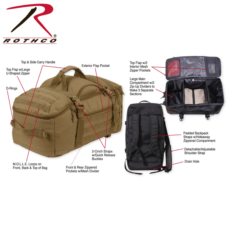 Rothco 3-In-1 Convertible Mission Bag