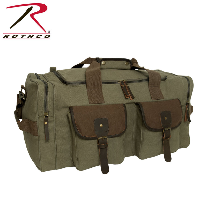 Rothco Canvas Pocketed Military Gear Bag