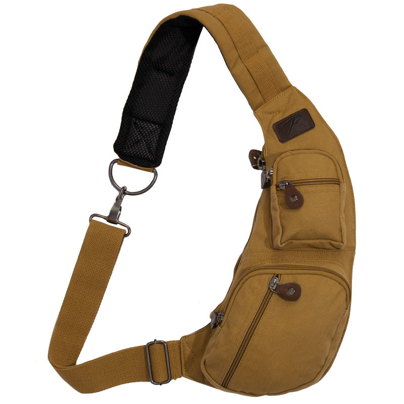 Rothco Crossbody Canvas Sling Bag - Vintage Olive Drab