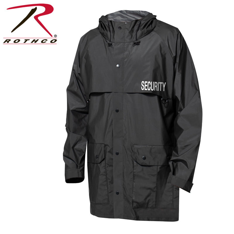 Rothco Security Nylon Rain Jacket - Black