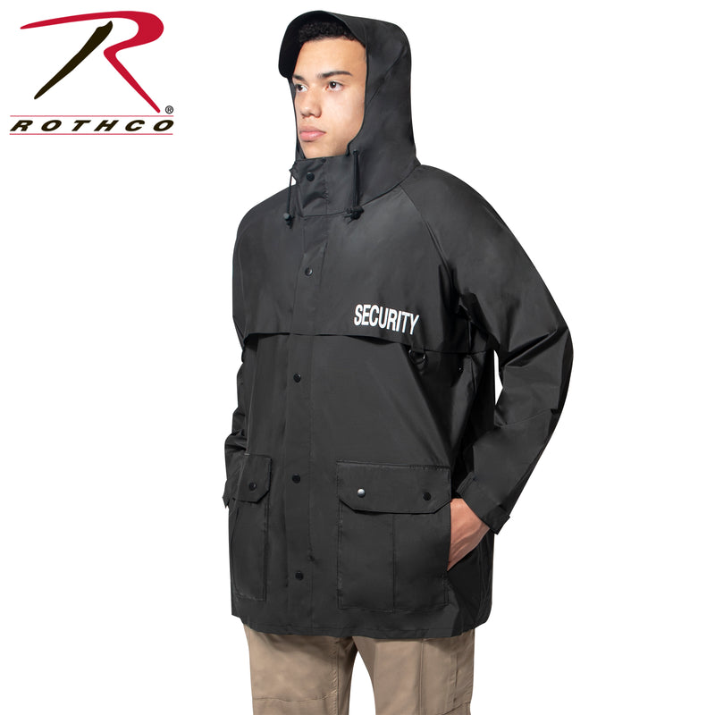 Rothco Security Nylon Rain Jacket - Black