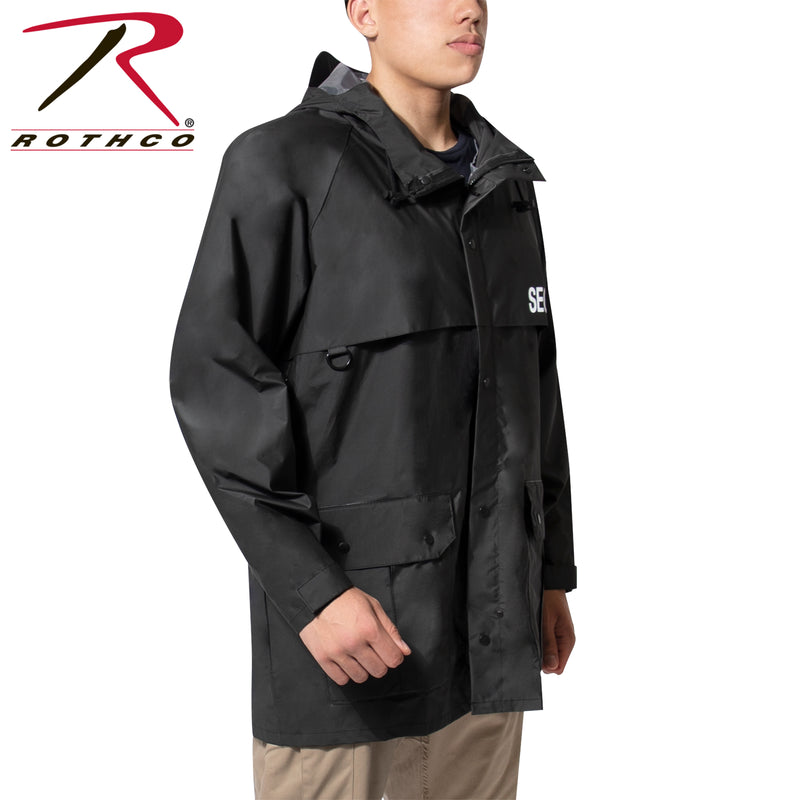 Rothco Security Nylon Rain Jacket - Black