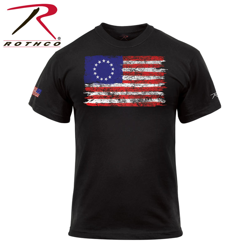 Rothco Colonial Betsy Ross Flag T-Shirt - Black