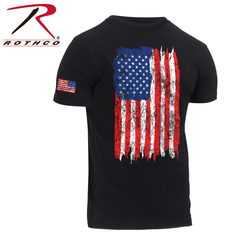 Rothco Distressed US Flag Athletic Fit T-Shirt