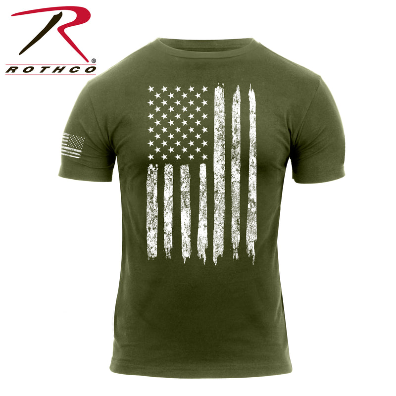 Rothco Distressed US Flag Athletic Fit T-Shirt