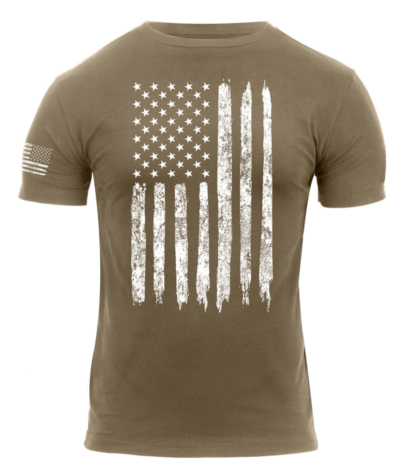 Rothco Distressed US Flag Athletic Fit T-Shirt