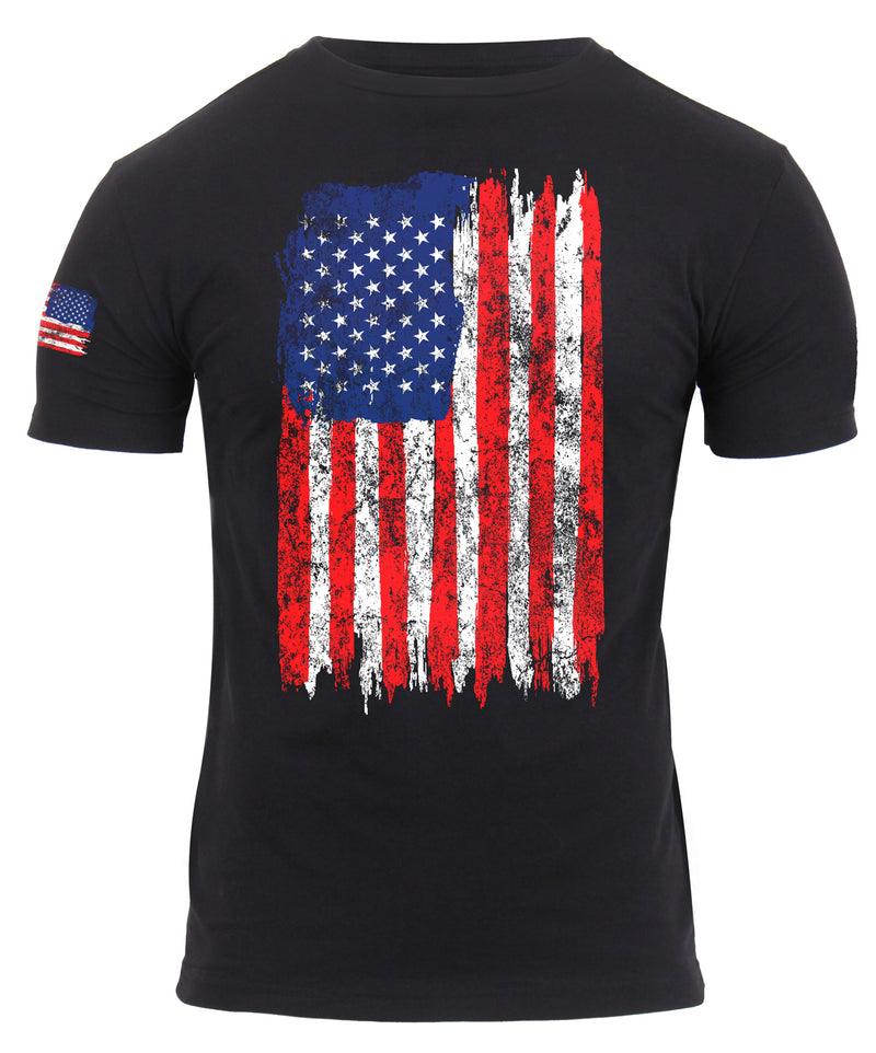 Rothco Distressed US Flag Athletic Fit T-Shirt