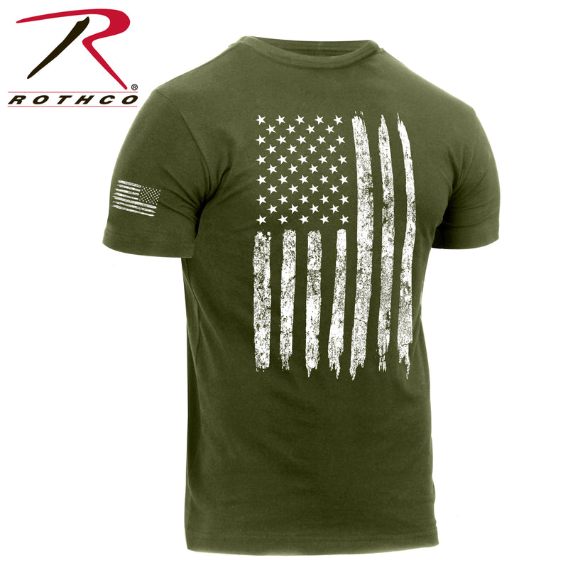 Rothco Distressed US Flag Athletic Fit T-Shirt