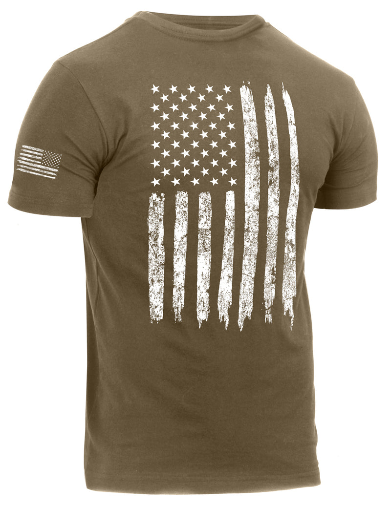 Rothco Distressed US Flag Athletic Fit T-Shirt