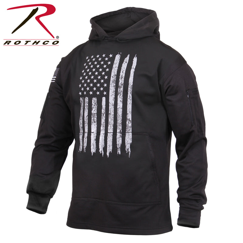 Rothco Distressed US Flag Concealed Carry Hooded Sweatshirt