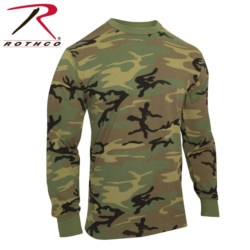 Rothco Long Sleeve Vintage T-Shirt - Woodland Camo