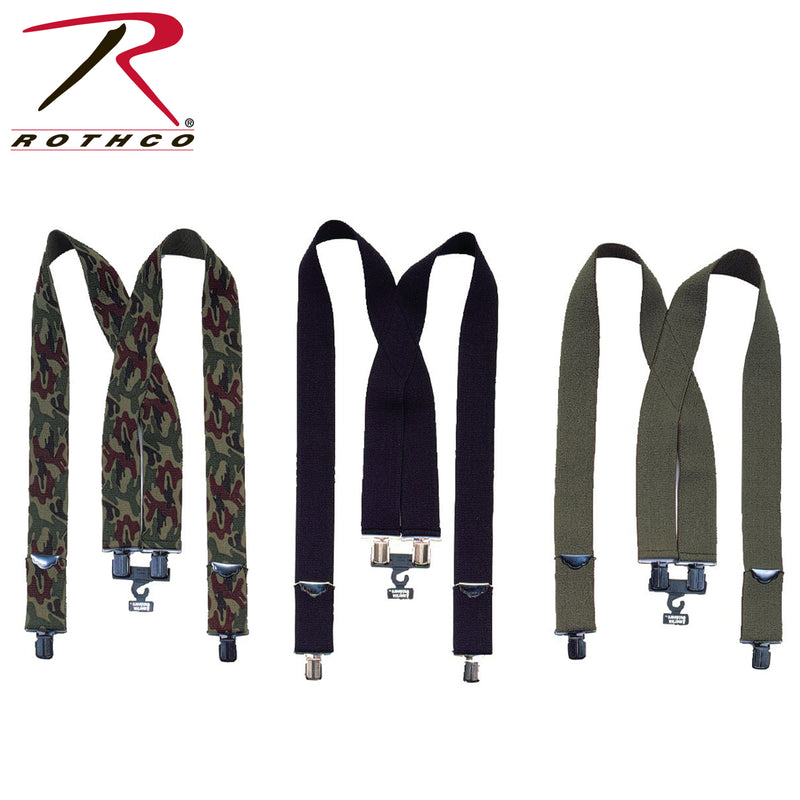 Rothco Adjustable Elastic X-Back Pant Suspenders