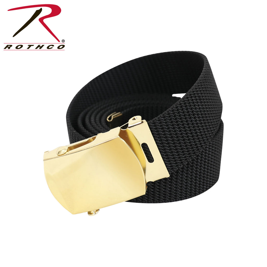 Rothco Nylon Web Belt - Black Webbing