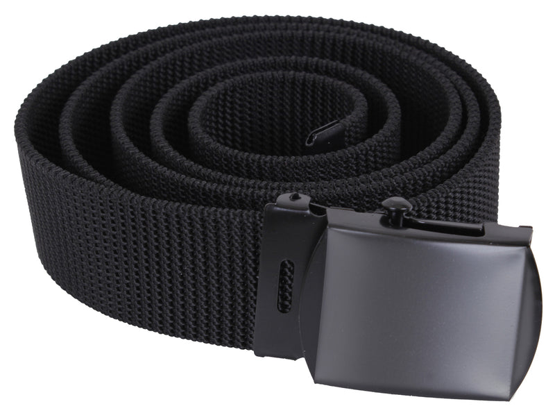 Rothco Nylon Web Belt - Black Webbing