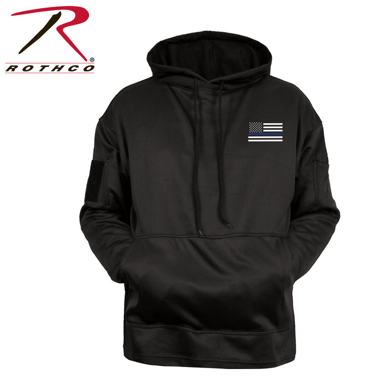 Rothco Honor and Respect Thin Blue Line Concealed Carry Hoodie - Black