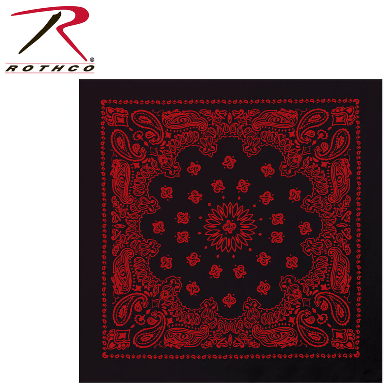 Rothco Trainmen Paisley Bandana – Extra-Large 27” X 27"