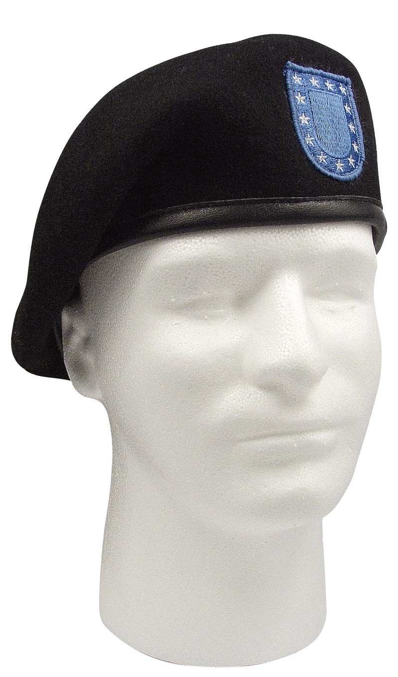 Rothco Inspection Ready Black Beret With Flash