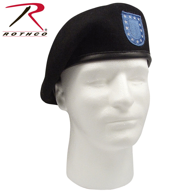 Rothco Inspection Ready Black Beret With Flash