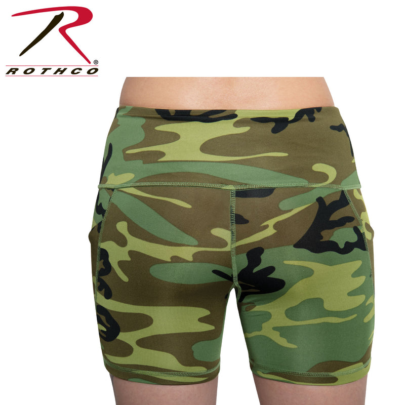 Rothco Womens Camo Workout Performance Legging Shorts