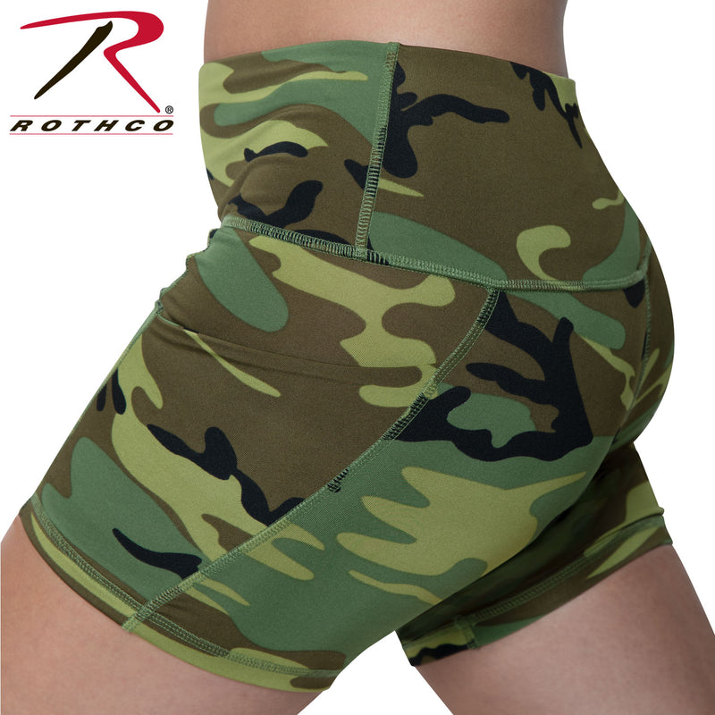 Rothco Womens Camo Workout Performance Legging Shorts