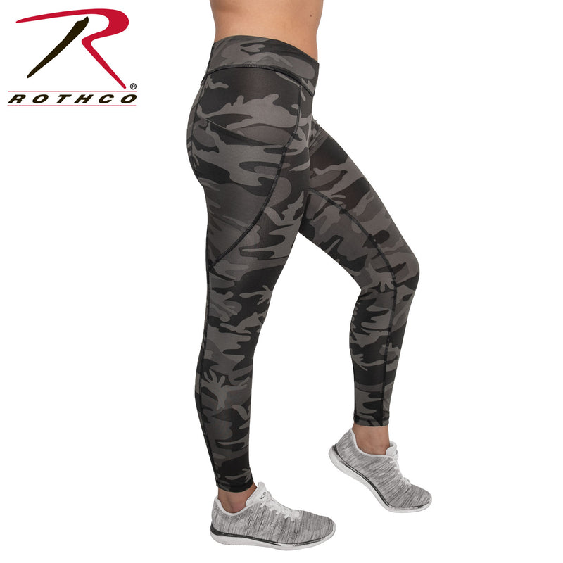 Rothco Womens Camo Workout Performance Legging Shorts