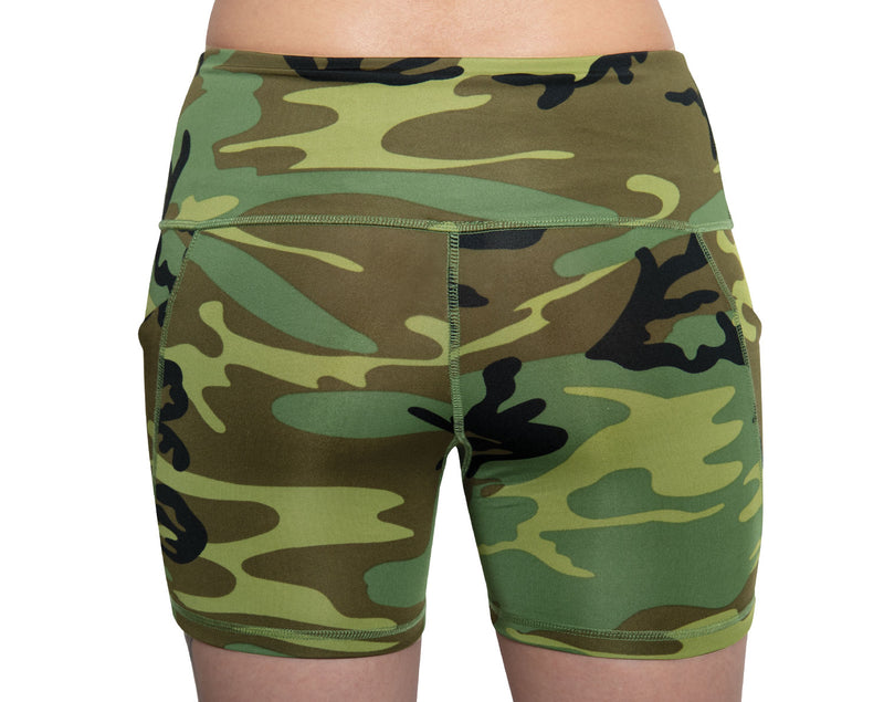 Rothco Womens Camo Workout Performance Legging Shorts