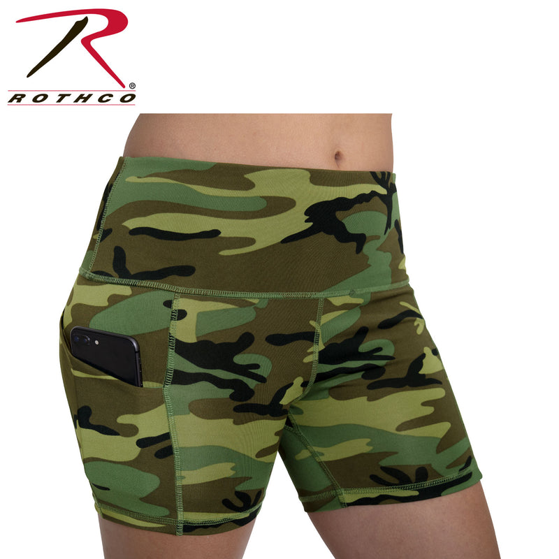 Rothco Womens Camo Workout Performance Legging Shorts