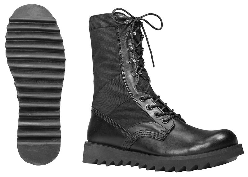 Rothco Black Ripple Sole Jungle Boots