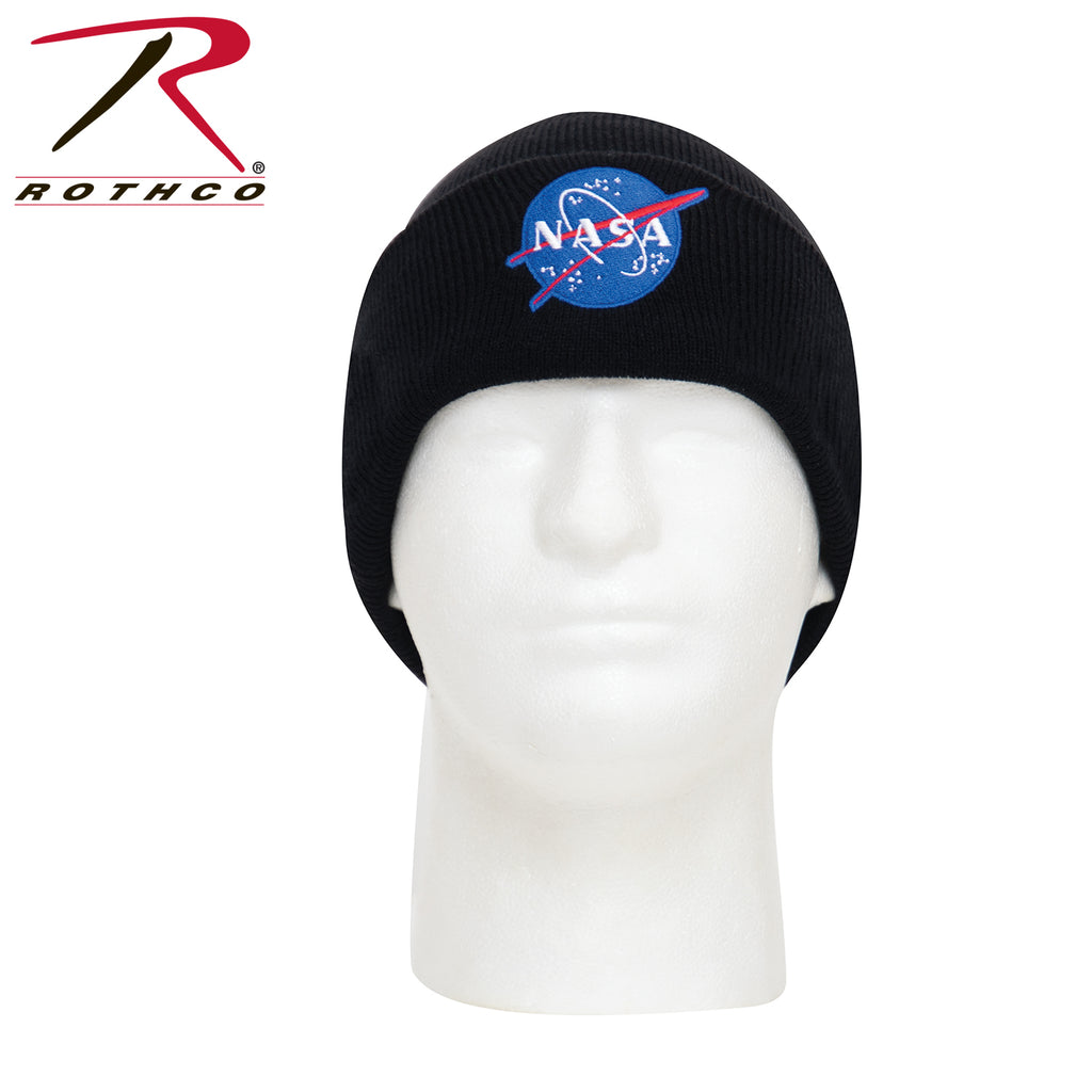 Rothco Deluxe NASA Meatball Logo Embroidered Watch Cap - Black