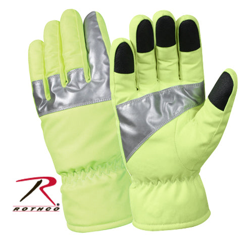 Rothco Safety Green Gloves With Reflective Tape