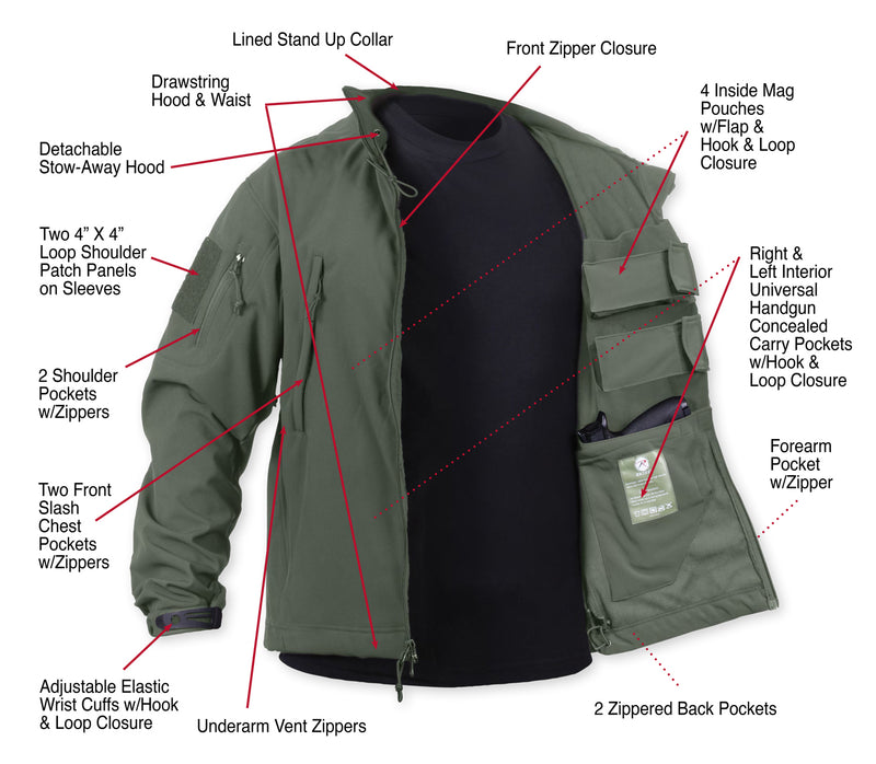 Rothco Concealed Carry Soft Shell Jacket